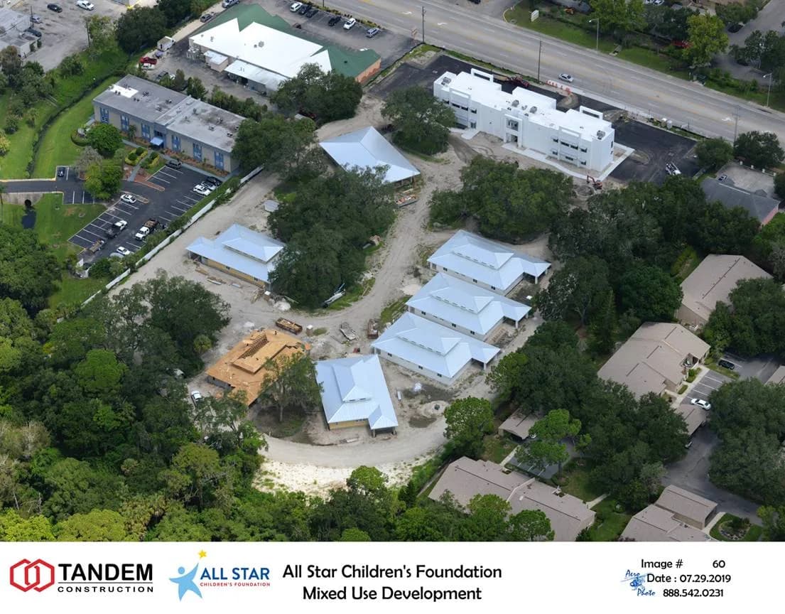 Allstar Children’s Foundation campus under construction, aerial view 2