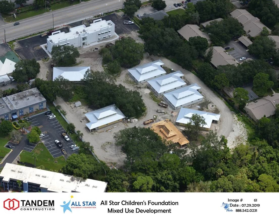 Allstar Children’s Foundation campus under construction, aerial view 3