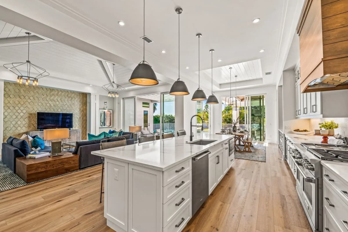 Open kitchen and family room